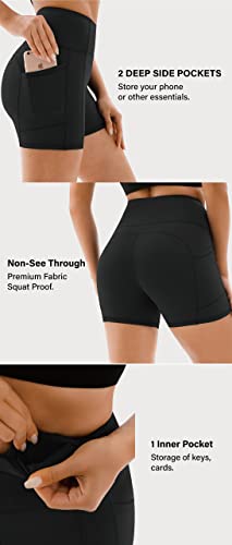 High Waist Gym Shorts with Pockets