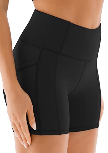High Waist Gym Shorts with Pockets