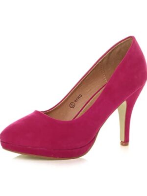 Mid Heel Platform Court Shoes
