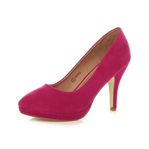 Mid Heel Platform Court Shoes