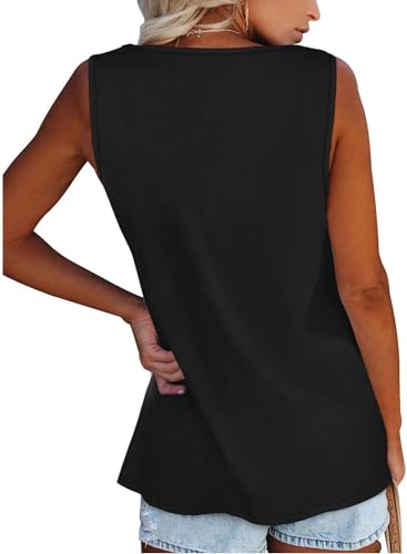 Sleeveless Button-Up Tank Top