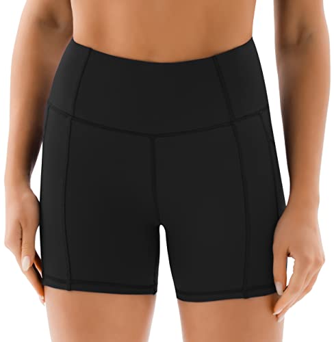 High Waist Gym Shorts with Pockets