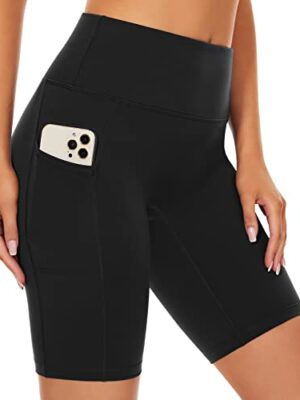 High Waist Cycling Shorts with Pockets