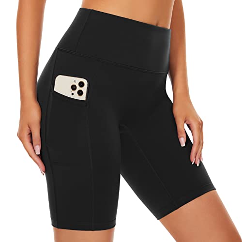 High Waist Cycling Shorts with Pockets