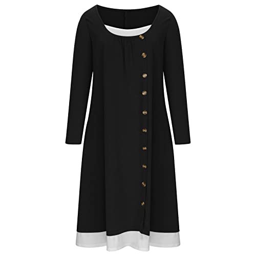 Casual Crewneck Long Sleeve Dress