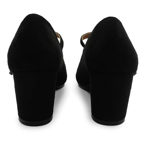 Mid Block Heels Mary Jane Ankle Strap Shoes
