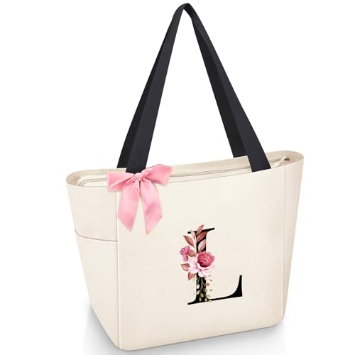 Vavabox Personalized Bridesmaid Tote Bag, Waterproof, Beige, L