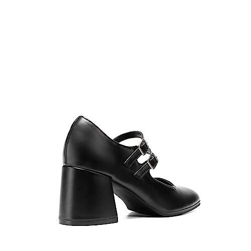 Square Toe Mid-Heel Dress Pumps