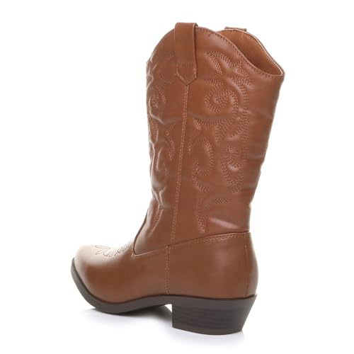Low Block Heel Western Ankle Boots