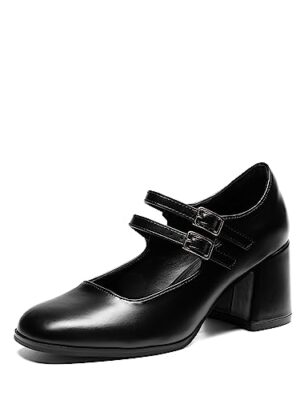 Square Toe Mid-Heel Dress Pumps
