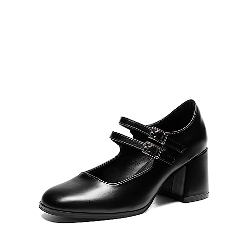Square Toe Mid-Heel Dress Pumps
