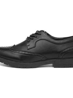 Black Brogue Lace-Up Shoe