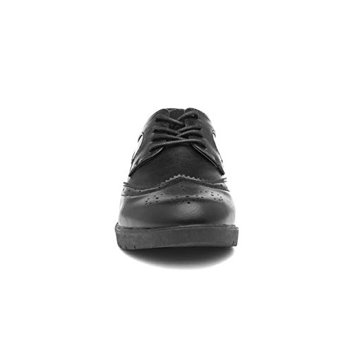 Black Brogue Lace-Up Shoe