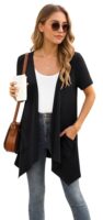 Short Sleeve Summer Cardigan with Pocket