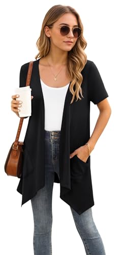 Short Sleeve Summer Cardigan with Pocket