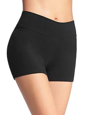 High Waisted Yoga Gym Shorts Black
