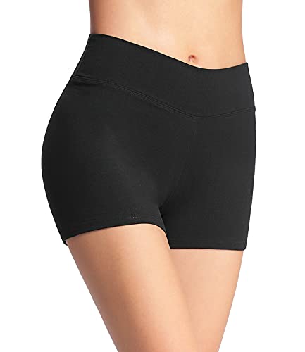 High Waisted Yoga Gym Shorts Black
