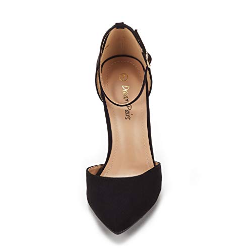 DREAM PAIRS Women's Pointed Toe Ankle Strap Heels