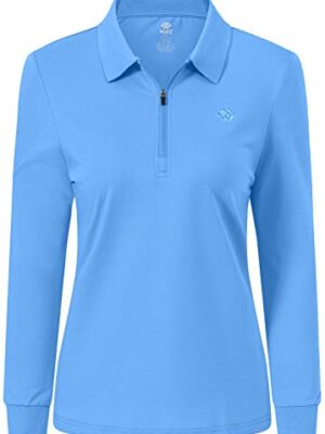 Long Sleeve Polo Shirt with 1/4 Zipper