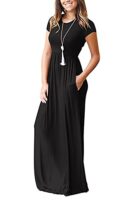 Maxi Dress with Pocket, Short Sleeve