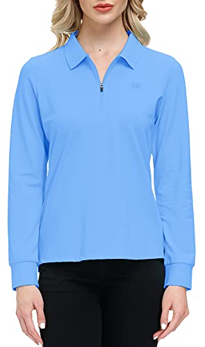 Long Sleeve Polo Shirt with 1/4 Zipper