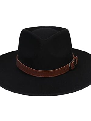 Wool Felt Fedora Hat - One Size - Black