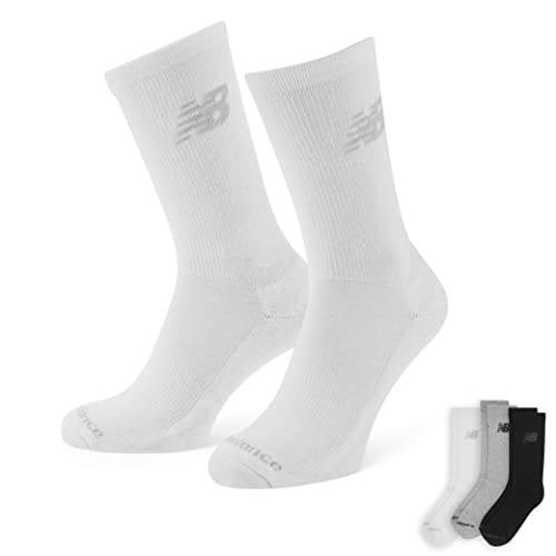 3 Pack Crew Socks, White