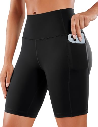 High Waisted Yoga Shorts with Pockets