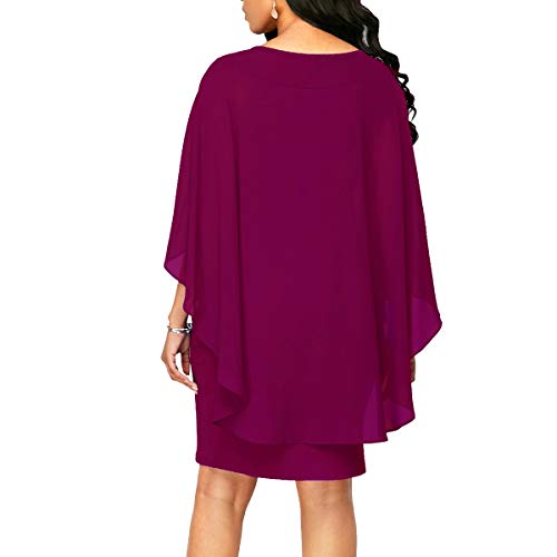 Plus Size Chiffon Party Midi Dress