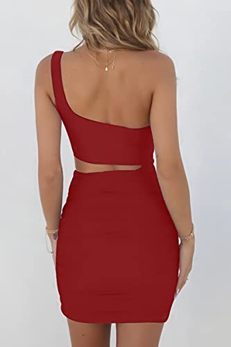 Sexy 1 Shoulder Sleeveless Mini Dress