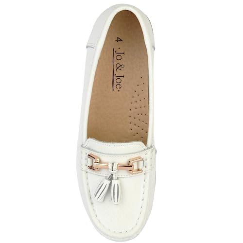 Leather Tassel Flat Shoes
