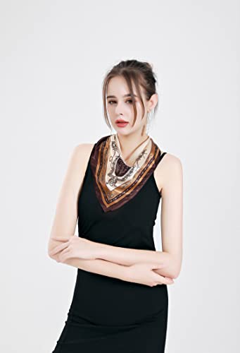 60cm Satin Silk Formal Square Neck Scarf