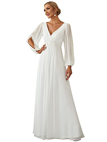 Elegant A-Line V-Neck Bridesmaid Dress