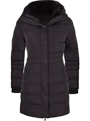 Quilted Winter Parka with Fur Hood