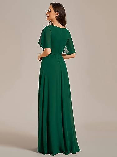 Chiffon V Neck Formal Dress 01960