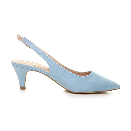 Low heel slingback court shoes