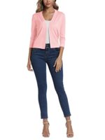3/4 Sleeve Cropped Shrug Cardigan
