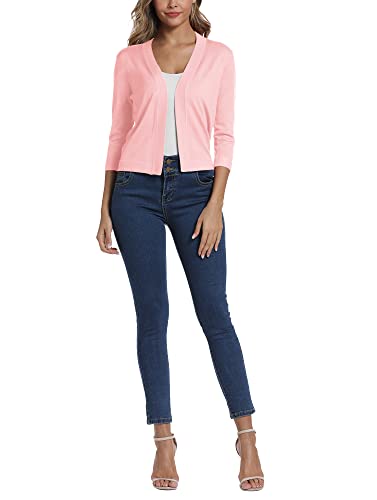 3/4 Sleeve Cropped Shrug Cardigan