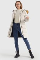 Insulated Down Coat with Faux Fur Hood