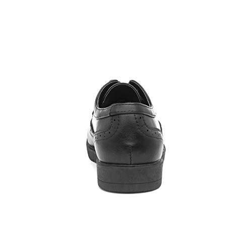 Black Brogue Lace-Up Shoe