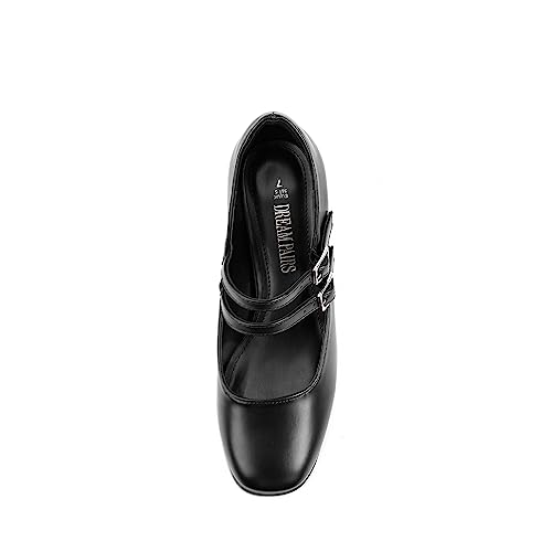 Square Toe Mid-Heel Dress Pumps