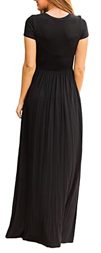 Maxi Dress with Pocket, Short Sleeve