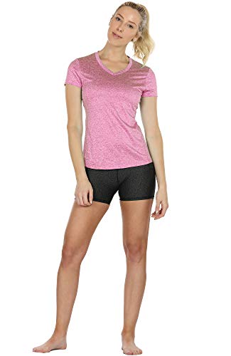 Workout V-Neck Short-Sleeve Tops, 3 Pack