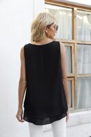 Sleeveless Chiffon Tank Top