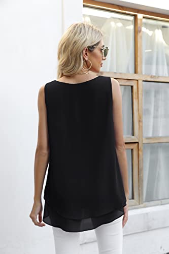 Sleeveless Chiffon Tank Top