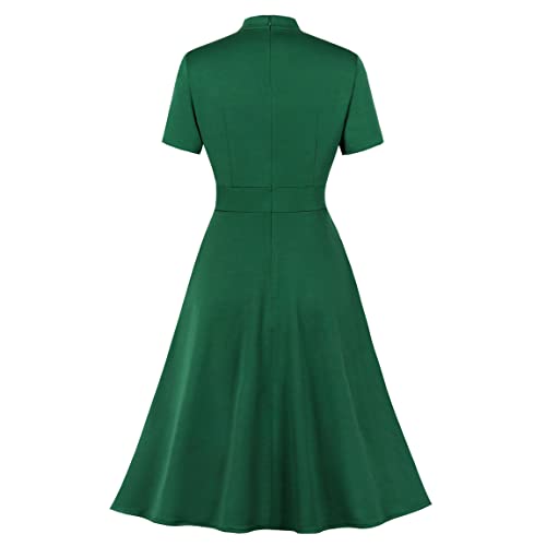1940s Vintage Keyhole Bowtie Dress