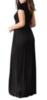 Maxi Dress with Pocket, Short Sleeve