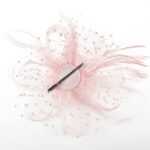 Fascinator Hat with Mesh, Ribbons, & Feathers