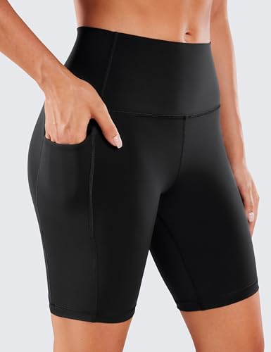 High Waisted Yoga Shorts with Pockets