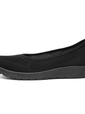 Black Slip-On Ballerina Shoes